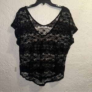 Torrid Black Lace Top